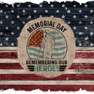 Honor the Fallen - rustic memorial day image on an American flag background https://www.publicdomainpictures.net/en/view-image.php?image=390861&picture=memorial-day-poster