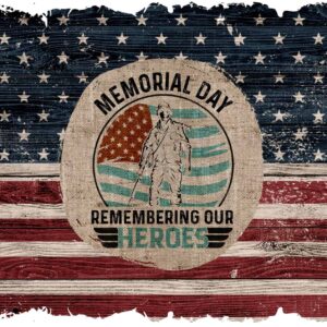 Honor the Fallen - rustic memorial day image on an American flag background https://www.publicdomainpictures.net/en/view-image.php?image=390861&picture=memorial-day-poster